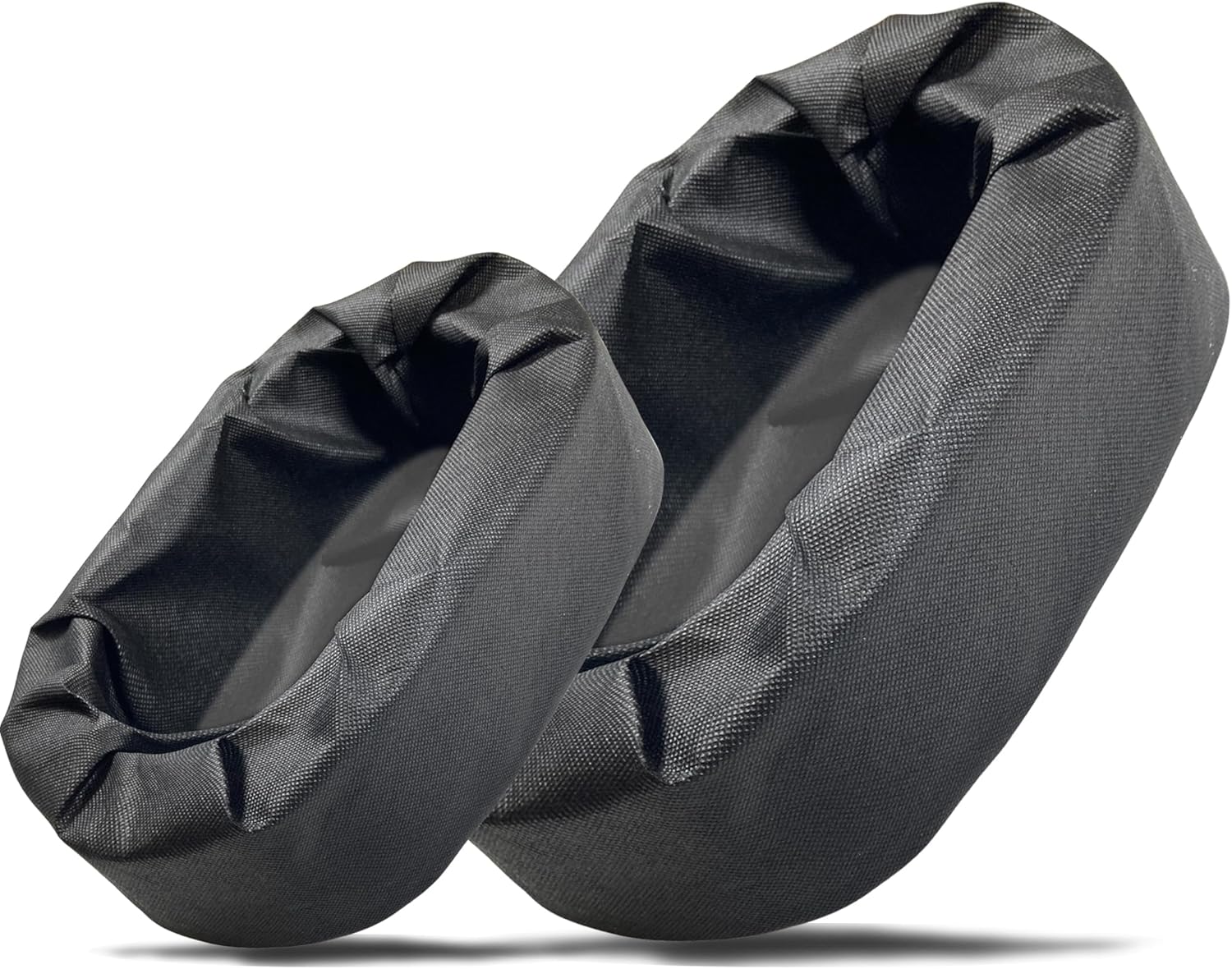 2pcs Floating Pond Planter Woven Fabric Floating Planters for Ponds Hydroponics Floating Planter for Ponds Water Features and Aquascape Decorations, Black (Round)
