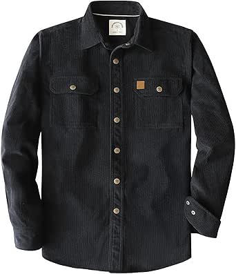 Dubinik® Corduroy Shirt Mannen Corduroy Jas Mannen Lange Mouw Casual Werk Vintage Regular Fit Mens Drukknoop Shirt, Groen, L Dubinik® Corduroy Shirt Mannen Corduroy Jas Mannen Lange Mouw Casual Werk Vintage Regular Fit Mens Drukknoop Shirt, Groen, L