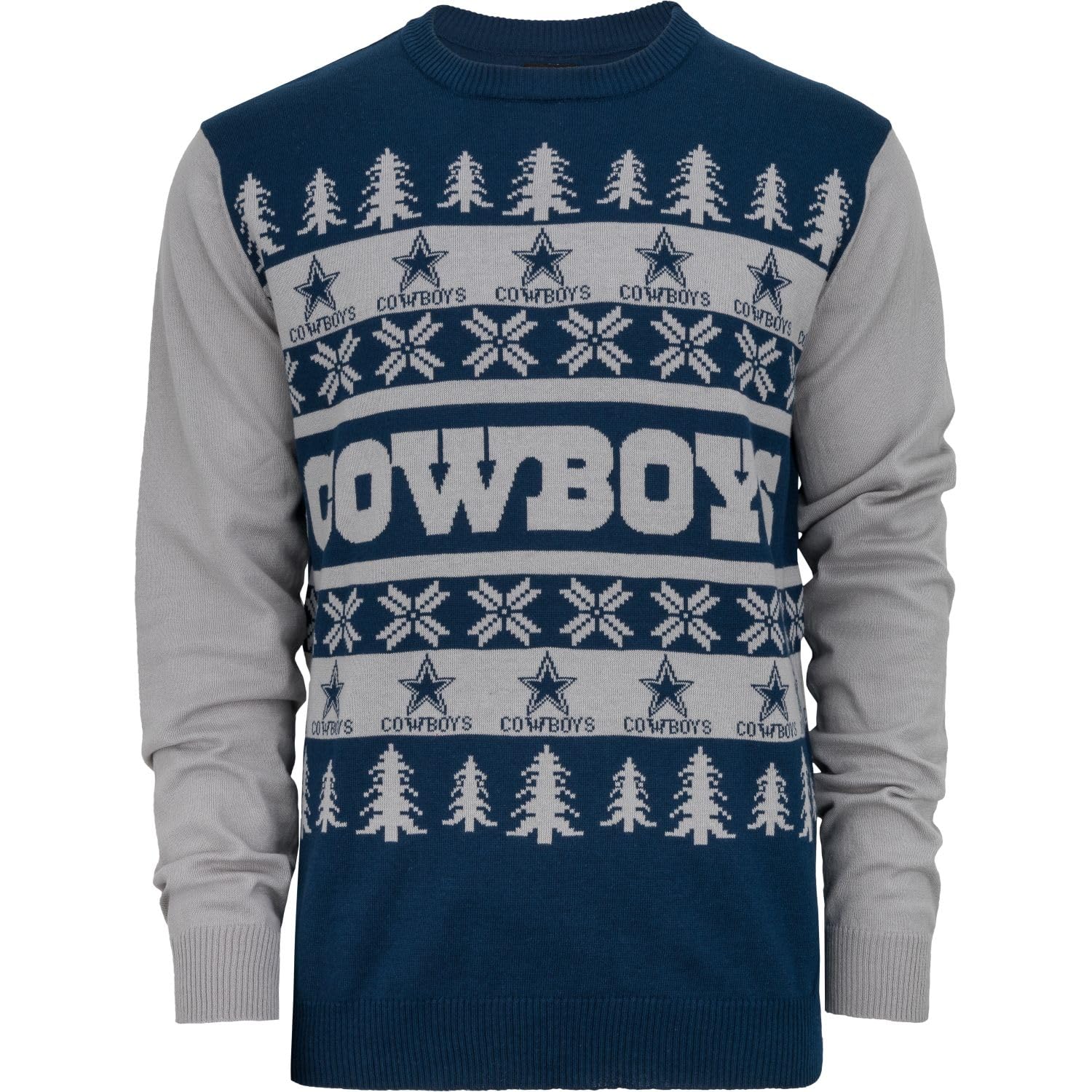 FOCO NFL Ugly Sweater XMAS Knit Pullover - Dallas Cowboys - L