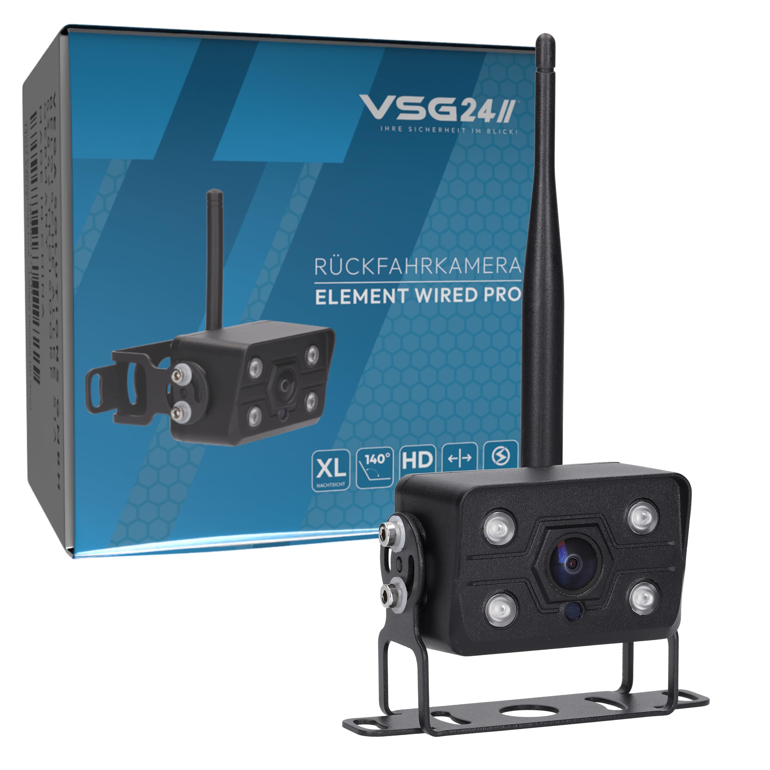 VSG24 Erweitungs Kamera für Funk Rückfahrsystem ELEMENT WIRED PRO HD Rückfahrkamera