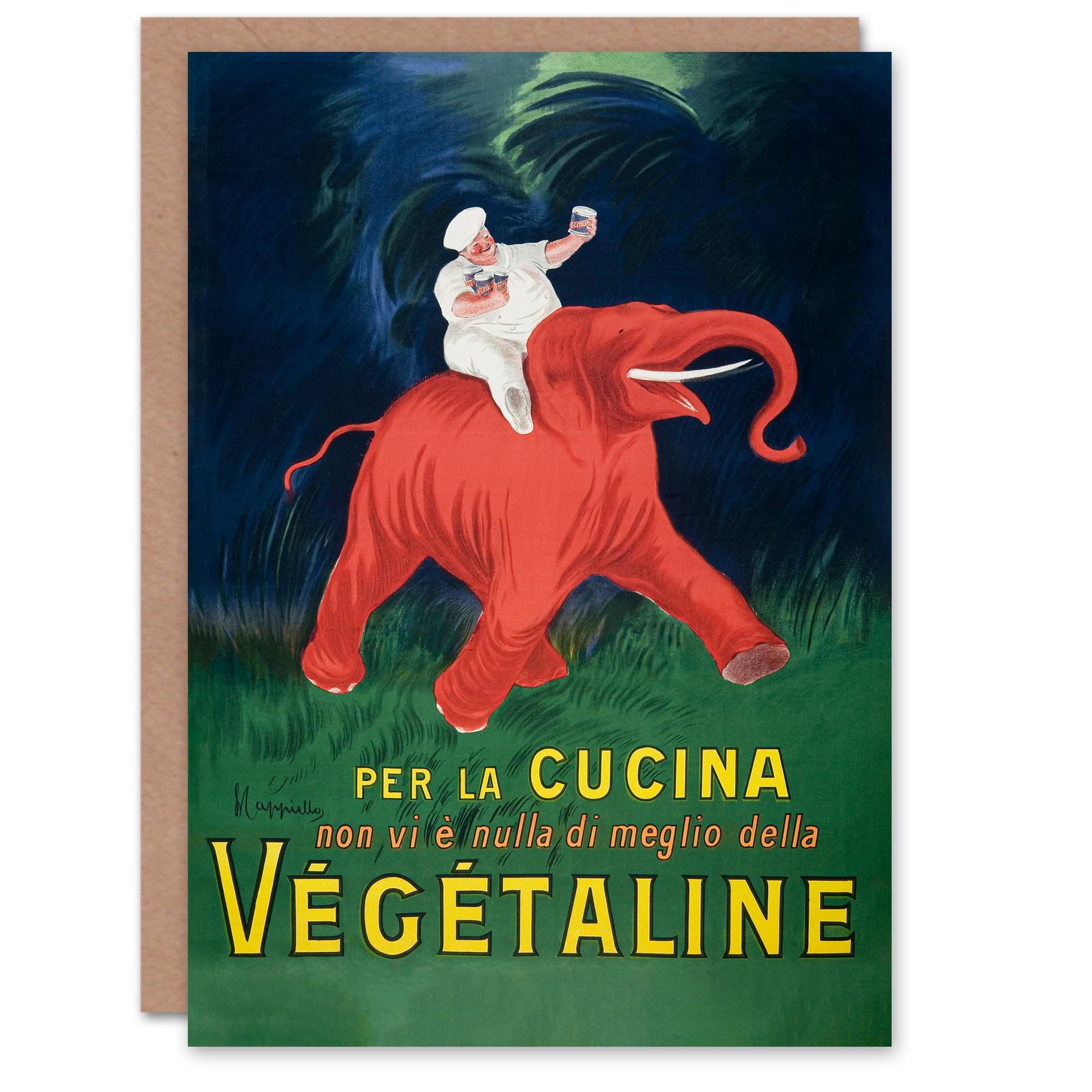 Artery8 Leonetto Cappiello Art Card Vegetaline Vintage Italian Advert