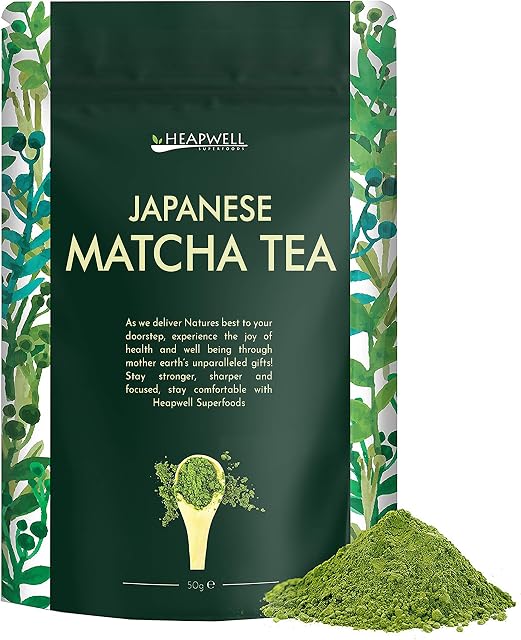 Heapwell Superfoods Japanese Matcha Green Tea Powder, 50g (50 Serving) | Premium Grade | Sourced from Shizuoka, Japan
