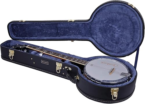 Miniatura 23 de Crossrock Funda de madera para guitarra Tweed para banjo resonador de 5 cuerdas (CR600BJTW) (CRW600BJTW) Tweed de vinilo,Negro -,Marrón