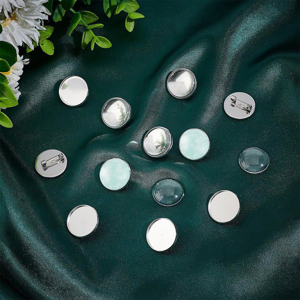 Kit Base Per Spille Fai Da Te UNICRAFTALE – 30 Pezzi In Acciaio Con Cabochon Di Vetro, 6 Misure - 4
