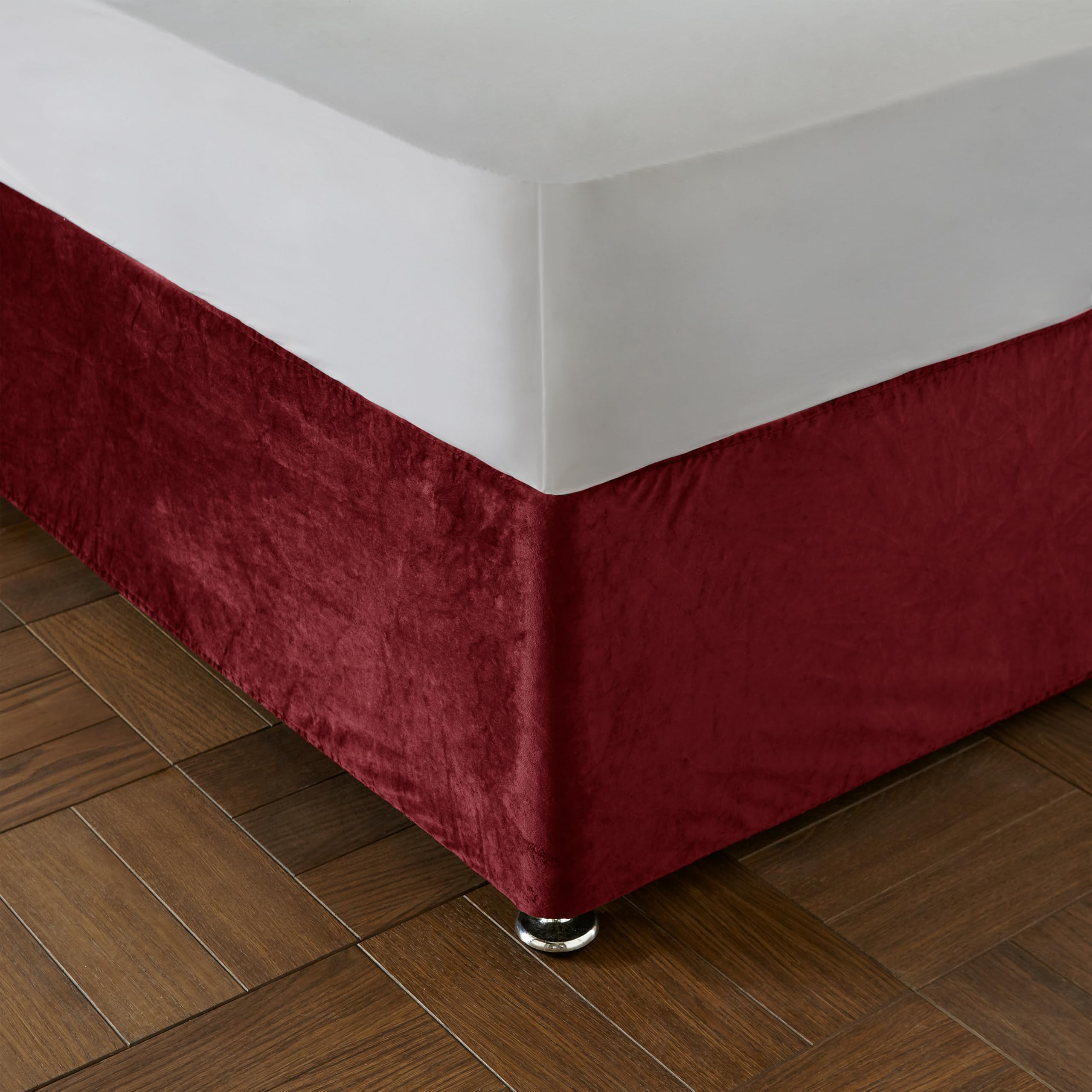 Catherine Lansfield - Divan Base Wrap - Double - Raspberry Velvet