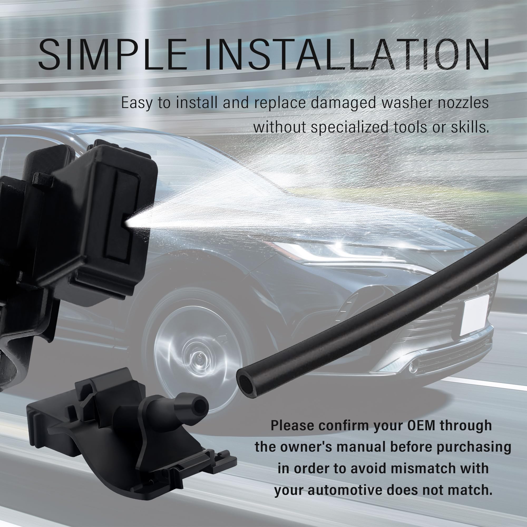 Amazon.co.jp: 自動車用フロントガラスウォッシャーノズル トヨタ