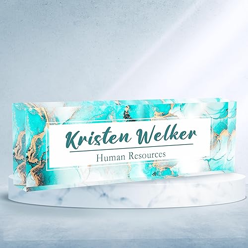Miniatura 3 de Placa de nombre personalizada para escritorio de oficina, placa de nombre personalizada para oficina, regalos de agradecimiento a los empleados