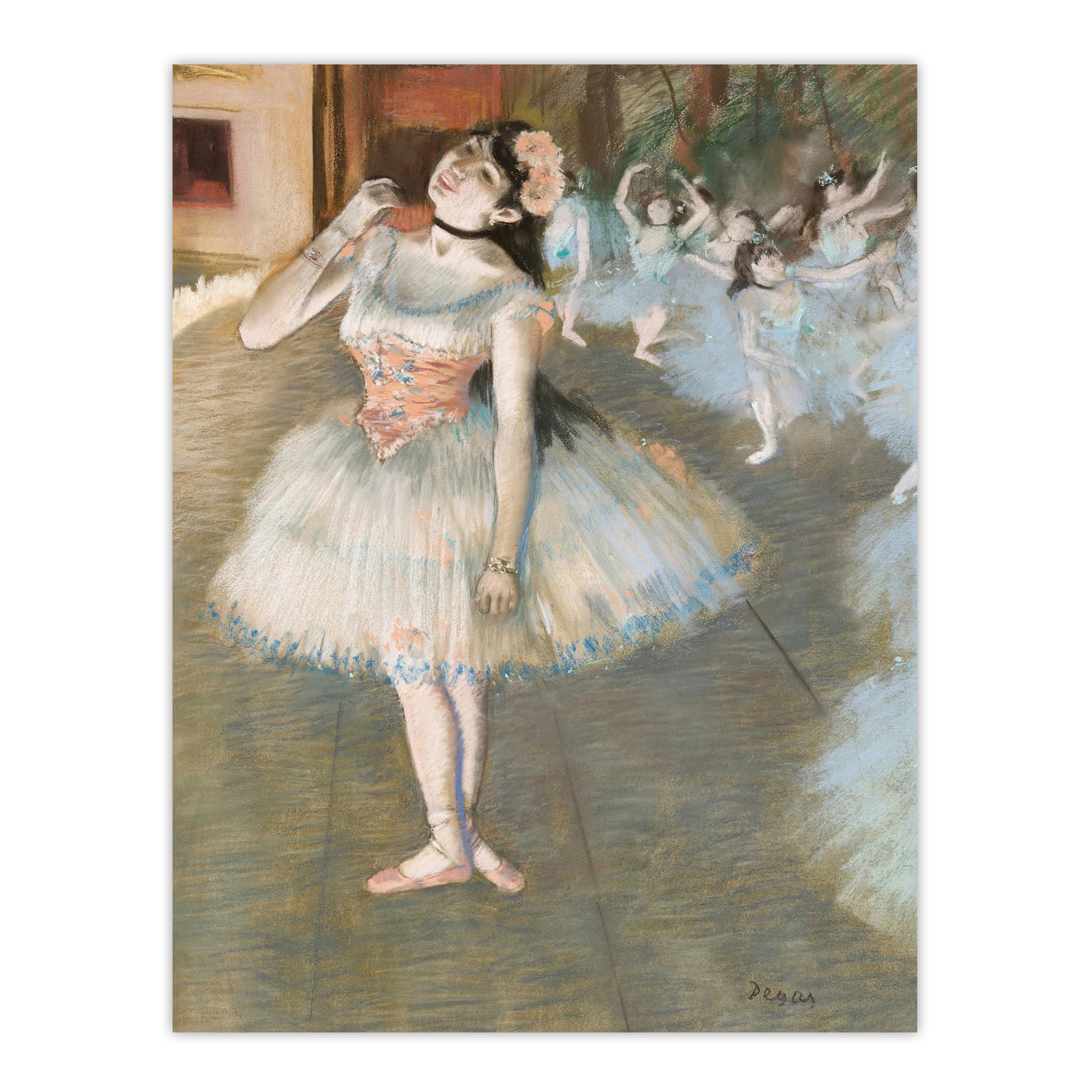 Artery8 The Star Ballet Dancer Portrait Unframed Wall Art Print Poster 12X16 Artwork By Edgar Degas : Vintage Ballet Portrait Perfect For Hallway Or Lounge Adding Refined Artistic Sophistication