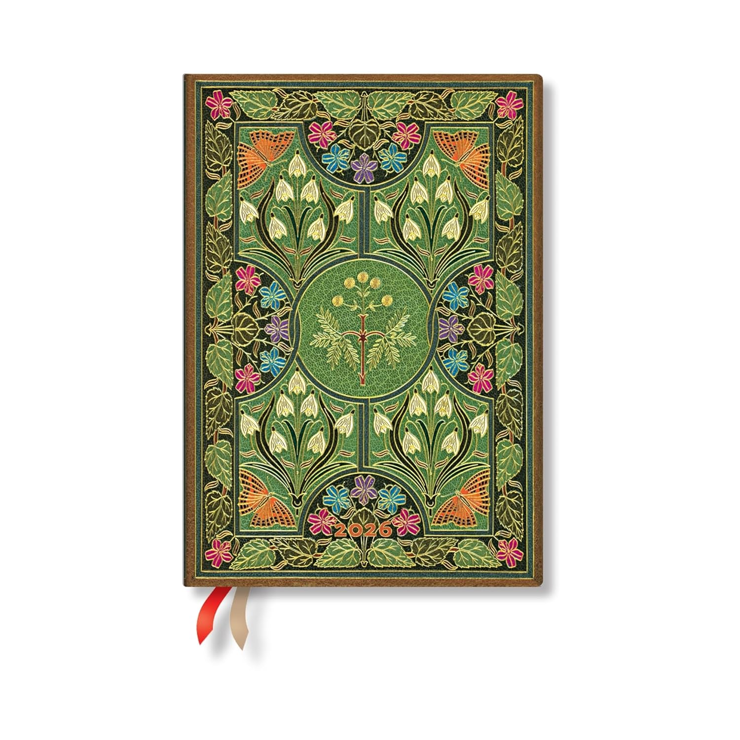 Paperblanks | 2026 Poetry in Bloom | Poetry in Bloom | 12-Month Planner | Midi | Horizontal | Elastic Band | 160 Pg | 100 GSM