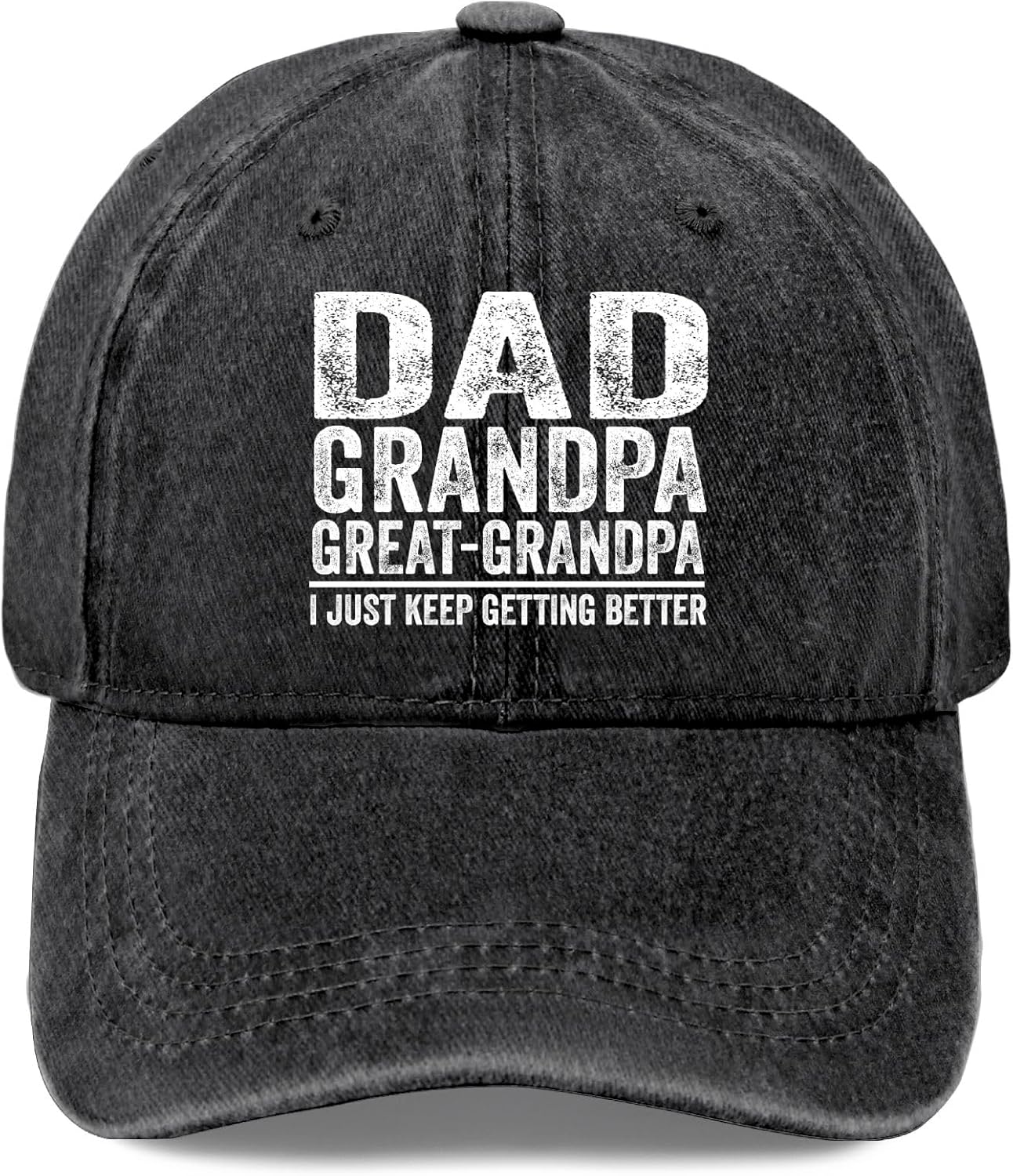 Dad Grandpa Great Caps Custom Baseball Cap Pigment Black Golf Hat Gifts for Her Workout Cap