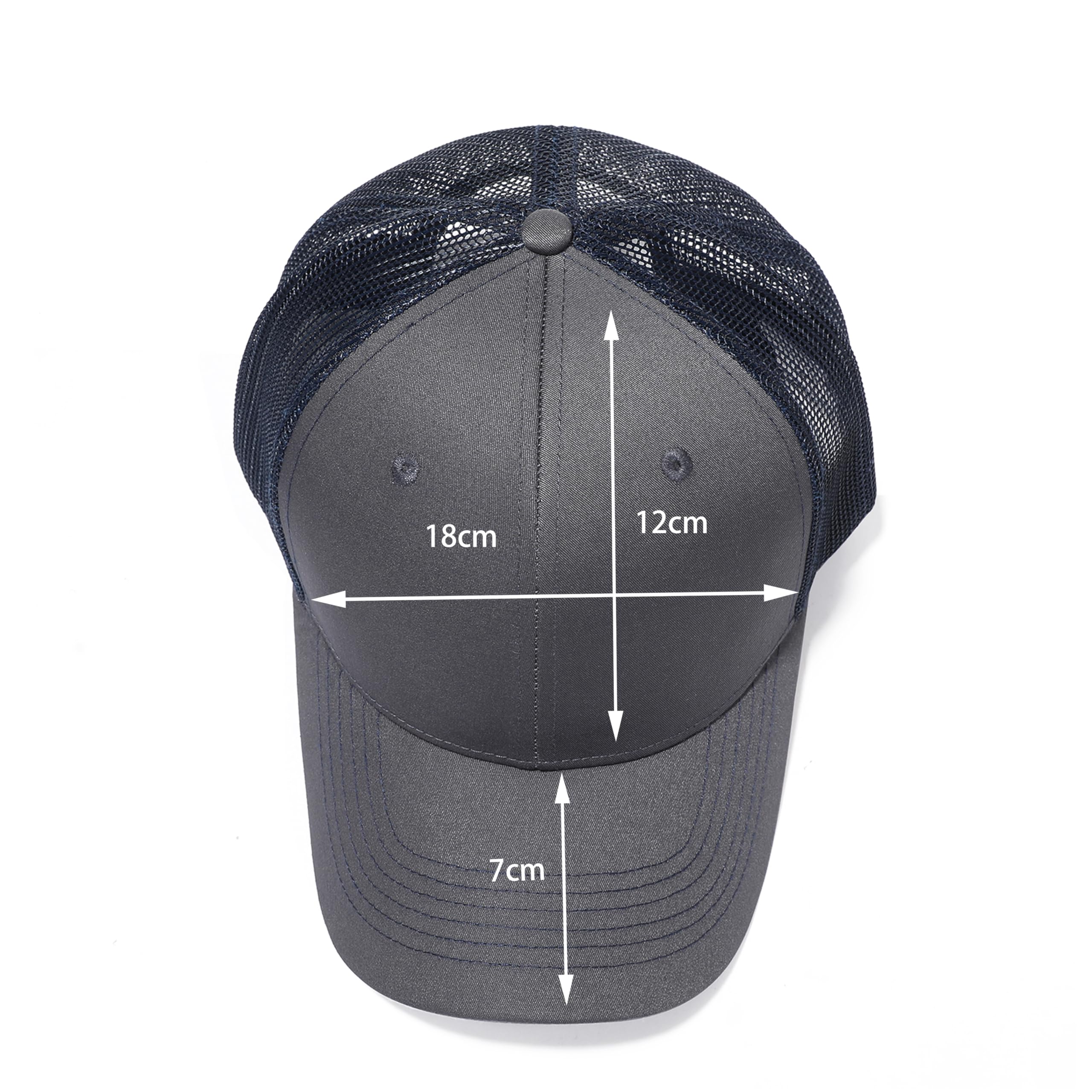 Cappellino Baseball Uomo Donna, Cappello Trucker con Rete Traspirante, Regolabile Snapback, Cappello Sportivo Casual per Estate, Taglia Unica 55-60 cm - 3