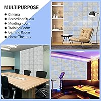 Vista 7 de 12 paneles acústicos autoadhesivos, acolchados cuadrados a prueba de sonido, paneles de amortiguación de sonido de 12 x 12 x 0.4 pulgadas (gris)