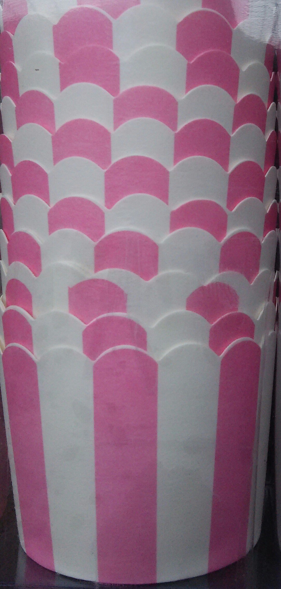 HOT PINK, Striped, Vintage Candy, Nut, Muffin, Ice Cream Baking Cups - 20 Ct. - Twilight Parties