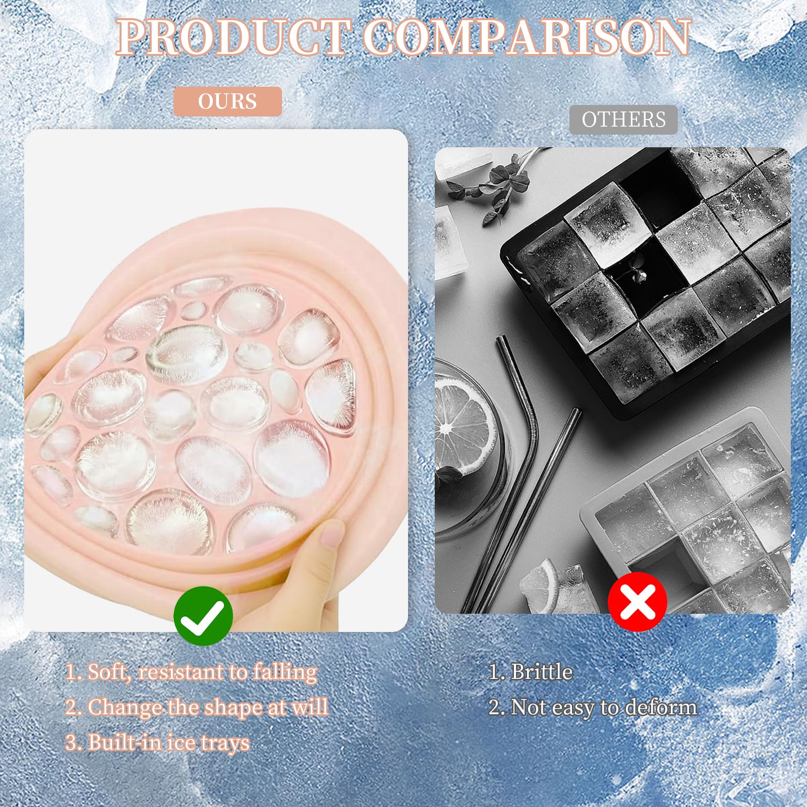 Bol pour Le Visage, Bol en Silicone pour Le Visage avec Bac à Glaçons Intégré, Lavabo Pliable, Bol Plongeant Portable, À Suspendre, Rose