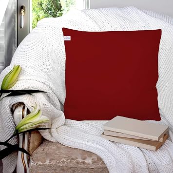 Heart Home Microfibre Filled Cushion Filler 16"x16" (Maroon)