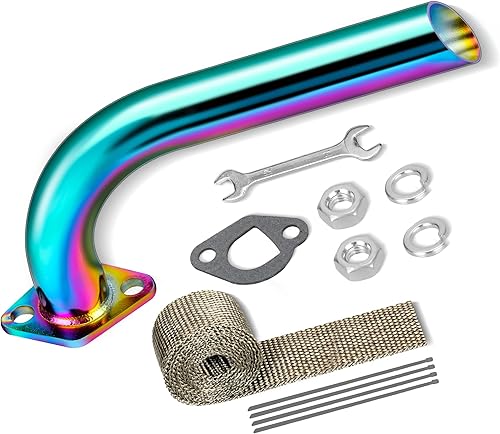 Miniatura 19 de FVRITO Cabezal de tubo de escape para CT200u Coleman BT200X CT200U-EX KT196 Mini Bike Go Kart Predator 212cc 224cc 196cc 6.5HP GX160 GX200 Clone