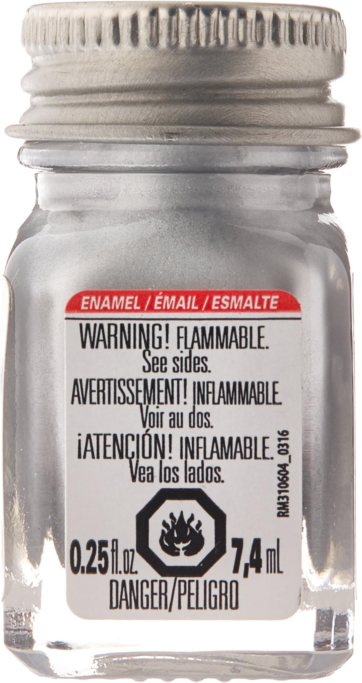 Testors 1146TT Enamel Paint Testor, Metallic Silver, 1/4Ounce