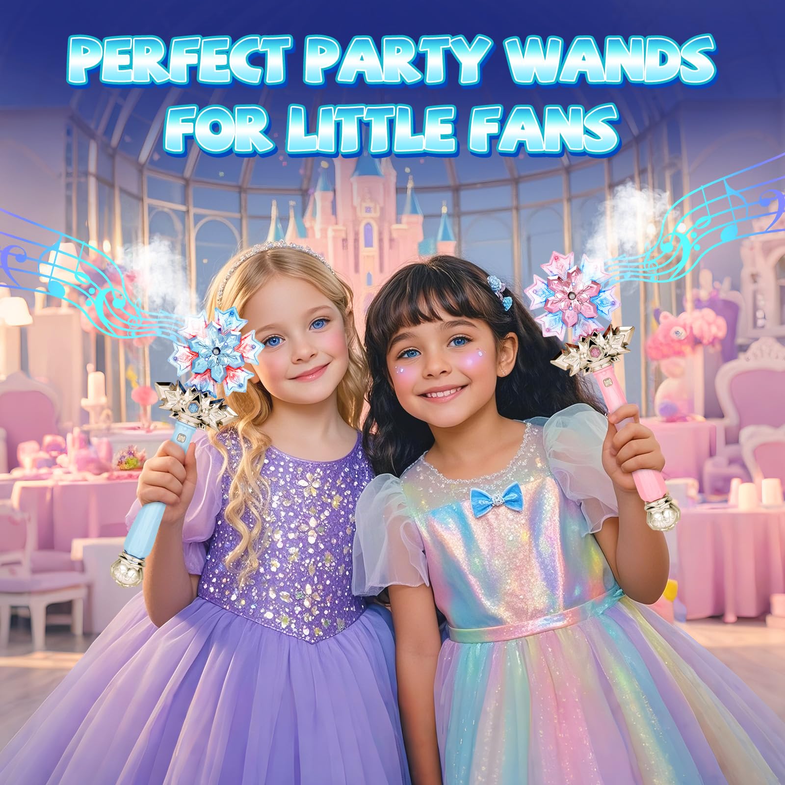 Amazon.com: CaptainWiz Light Up Frozen Snowflake Wand with Spray