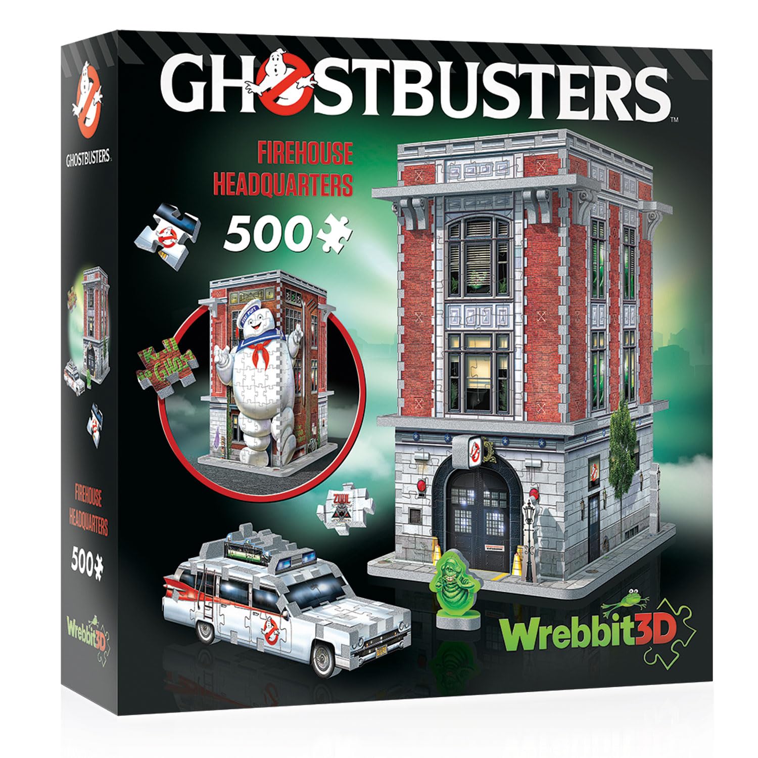 Wrebbit3D Ghostbusters 3D Puzzle Model of Firehouse Headquarters | A Supernatural Adventure of 500 Pieces for Ghosts Hunters and Paranormal Activity Lovers