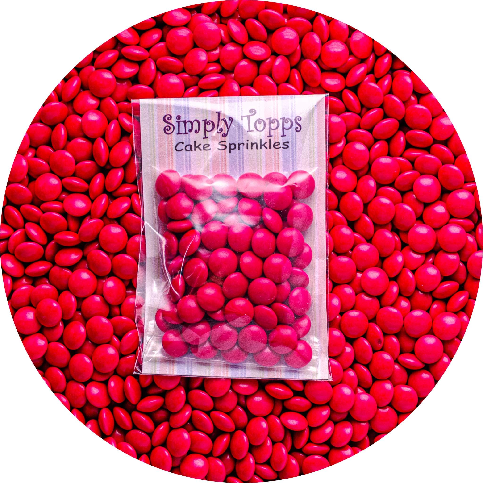 Hot Pink Chocolate Beans Sprinkles 30g Cake Cupcake Decorations Cake Cupcake and Cookie Decoration Sprinkle Balls