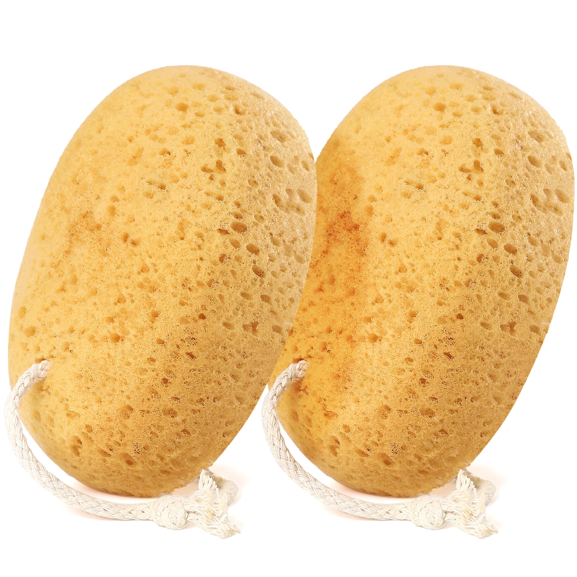 Bath Sponge, 2Pcs Large Shower Sponges for Women Men, Exfoliating Sponge Body Dense Foam for Gentle & Deep Cleansing, Ultra-soft for Sensitive Skin
