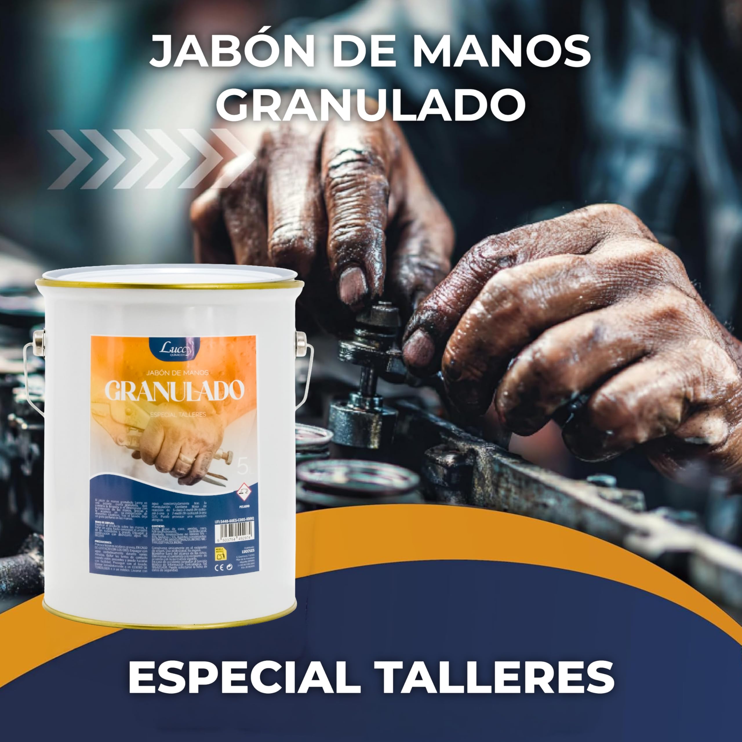 Jabón de Manos Mecánico Profesional 20 Litros | Especial Talleres | Elimina Grasa, Aceites y Suciedad Pesada | Jabón Manos Mecánicos Uso Intensivo