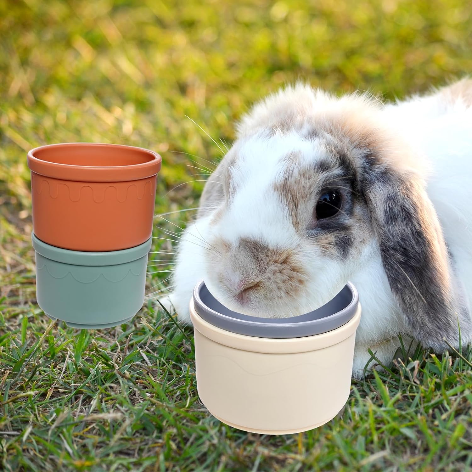 8 Pcs Colorful Stacking Cups For Rabbits – Reusable Bunny Toys For Hiding Treats, Mental Stimulation & Small Animal Play - View #4