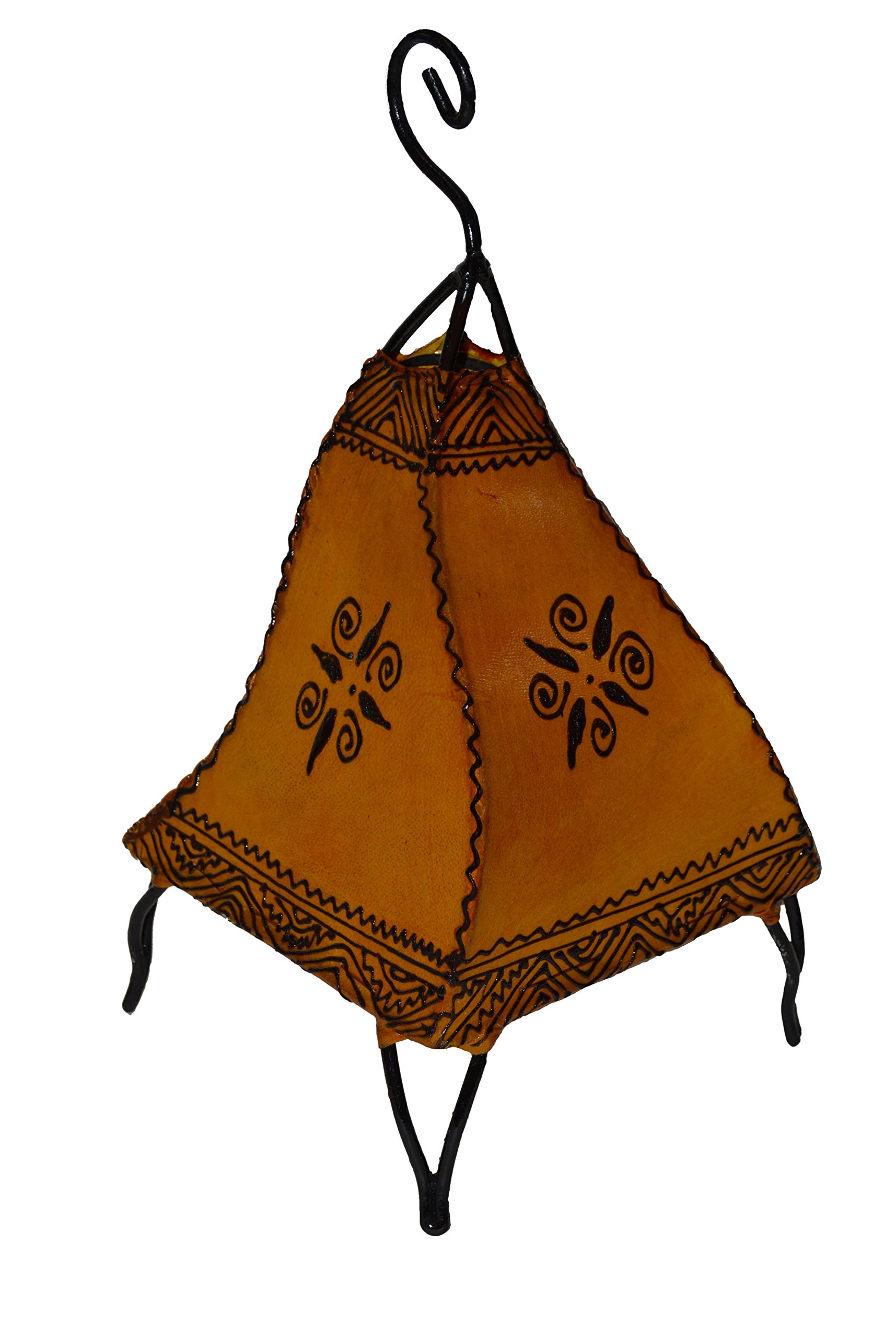 Henna Lamps & Sconces Moroccan Hand Made Leather lamp Henna Tattoo African Yellow