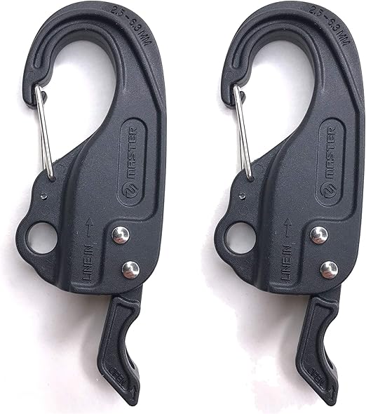 Rope Tightener, Guyline Adjuster for Tents and Tarps one Hand Control Tie Down Cam Mechanism for Camping, Hiking, Backpacking (2pcs) Essential Pocket Tools for Post-Disaster Recovery,Windproof