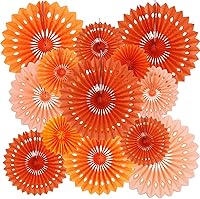 Vista 30 de Kit de decoración de abanicos redondos de papel con panal de pañuelo en rojo, amarillo y negro para baby shower, tema de ratón, primer cumpleaños