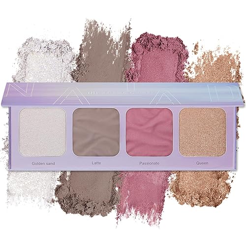 Paleta de contorno de sombra de ojos Set de maquillaje para adolescentes incluye resaltador, rubor, bronceado, polvo de contorno con espejo para