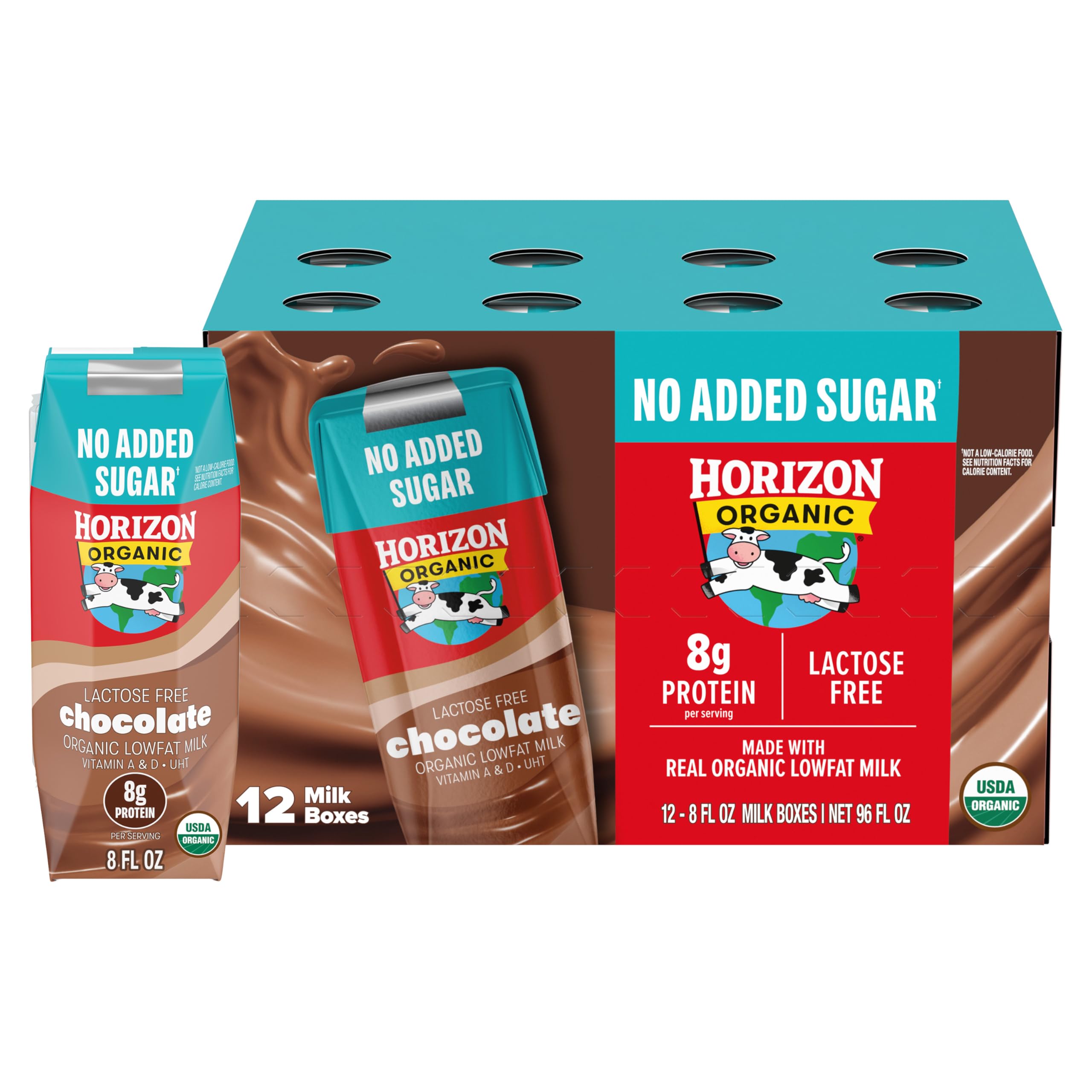 NEW Horizon Organic Shelf Stable No Added Sugar Lactose Free 1