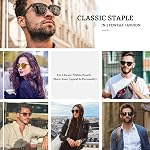 GQUEEN Lunettes de soleil polarisés pour hommes et femmes, Lunettes de Soleil de conduite classiques semi-inimitables 100% UV Protection