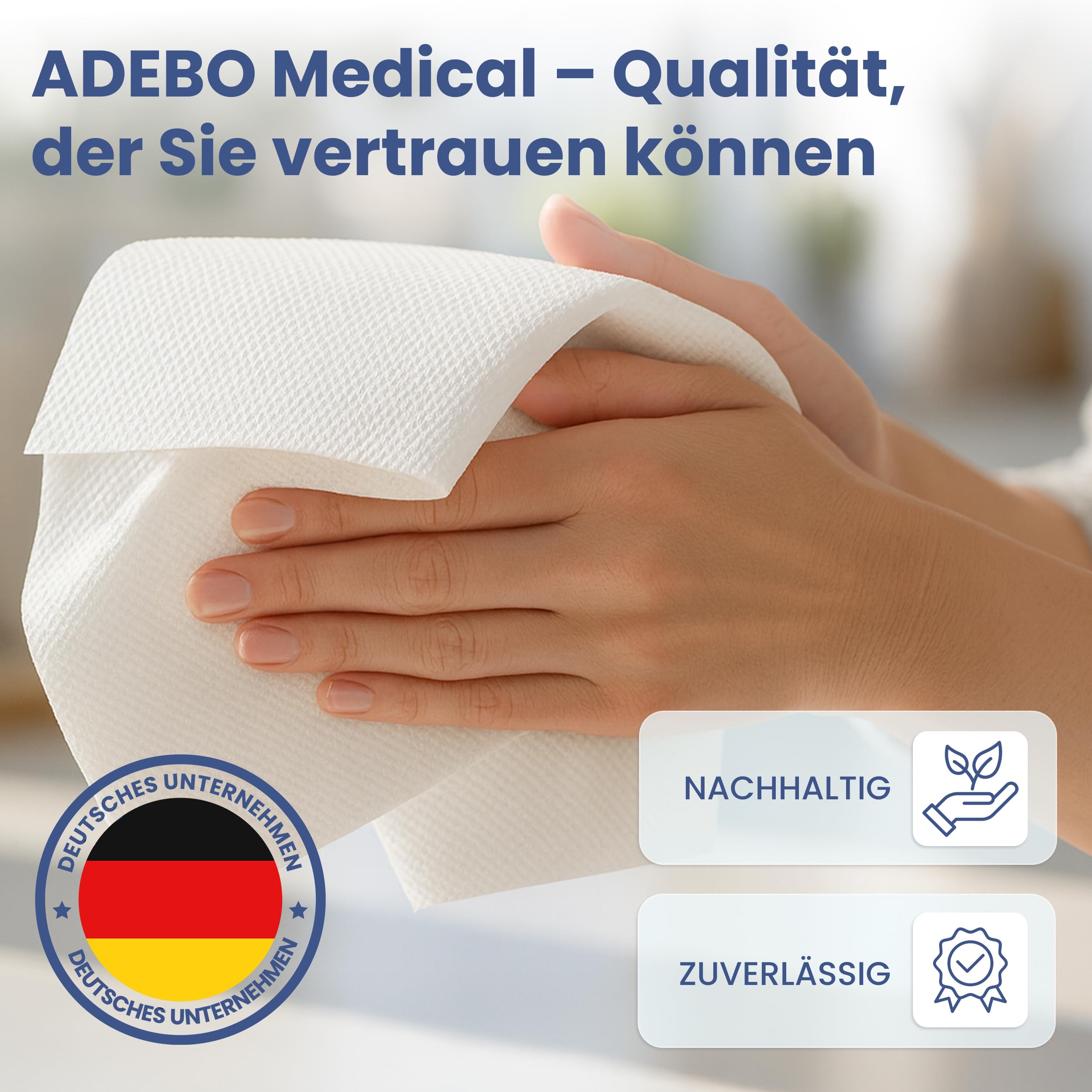 4.000 Papierhandtücher | 2-lagig | ZZ-Falz Falthandtücher | weiße Recycling Papiertücher, 25×21 cm | weiche & saugfähige Einweg Handtücher für Spender