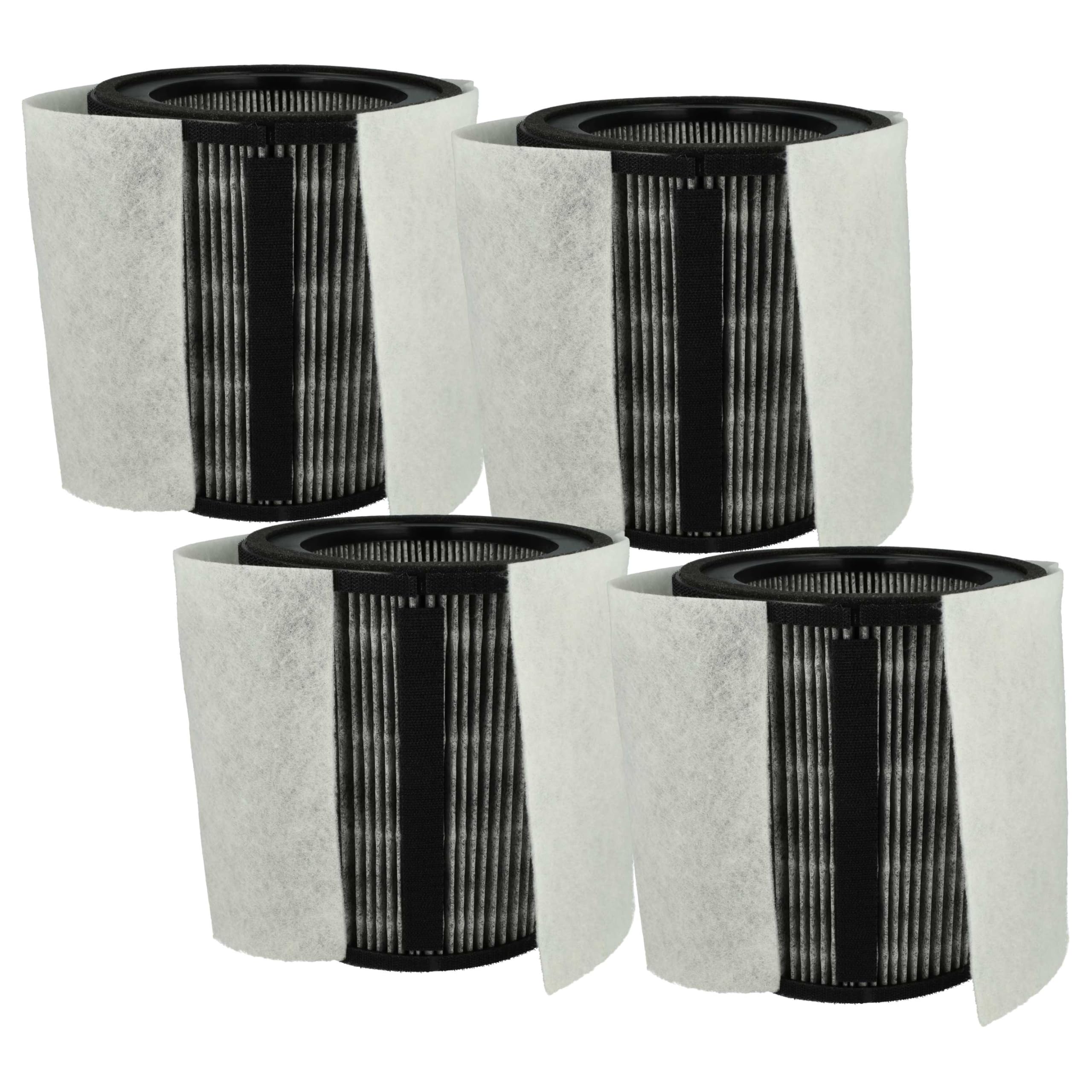 vhbw 4x HEPA Filter H12 kompatibel mit Leifheit/Soehnle Airfresh Clean Connect 500 Luftreiniger - Ersatz-Filter