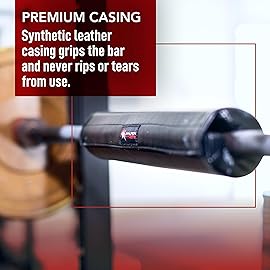 Dark Iron Fitness Barbell Pad - Logo Print - Extra Thick Padding for Weight Training, Squatting, Hip Thrusts Exercise Bar Protection & Support