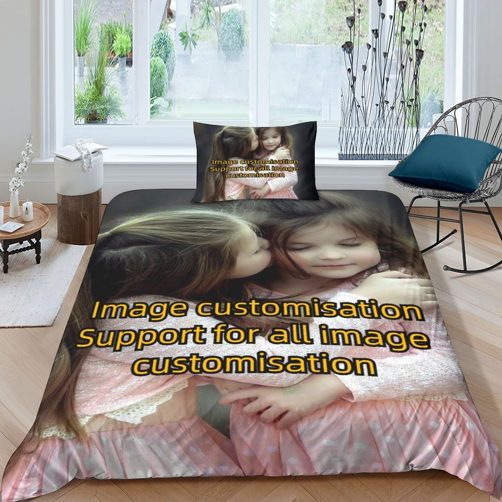 Housse de couette photo personnalisée couple et famille pour un cadeau unique