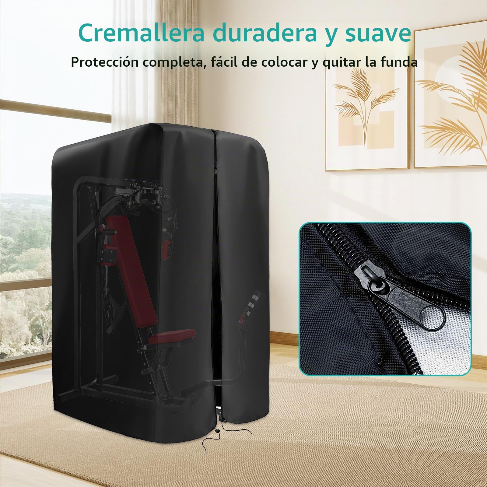 LIROPAU Cubierta para bastidor de rodillera con cremallera impermeable | cubierta protectora para levantamiento de pesas, sentadillas, equipo de entrenamiento en casa