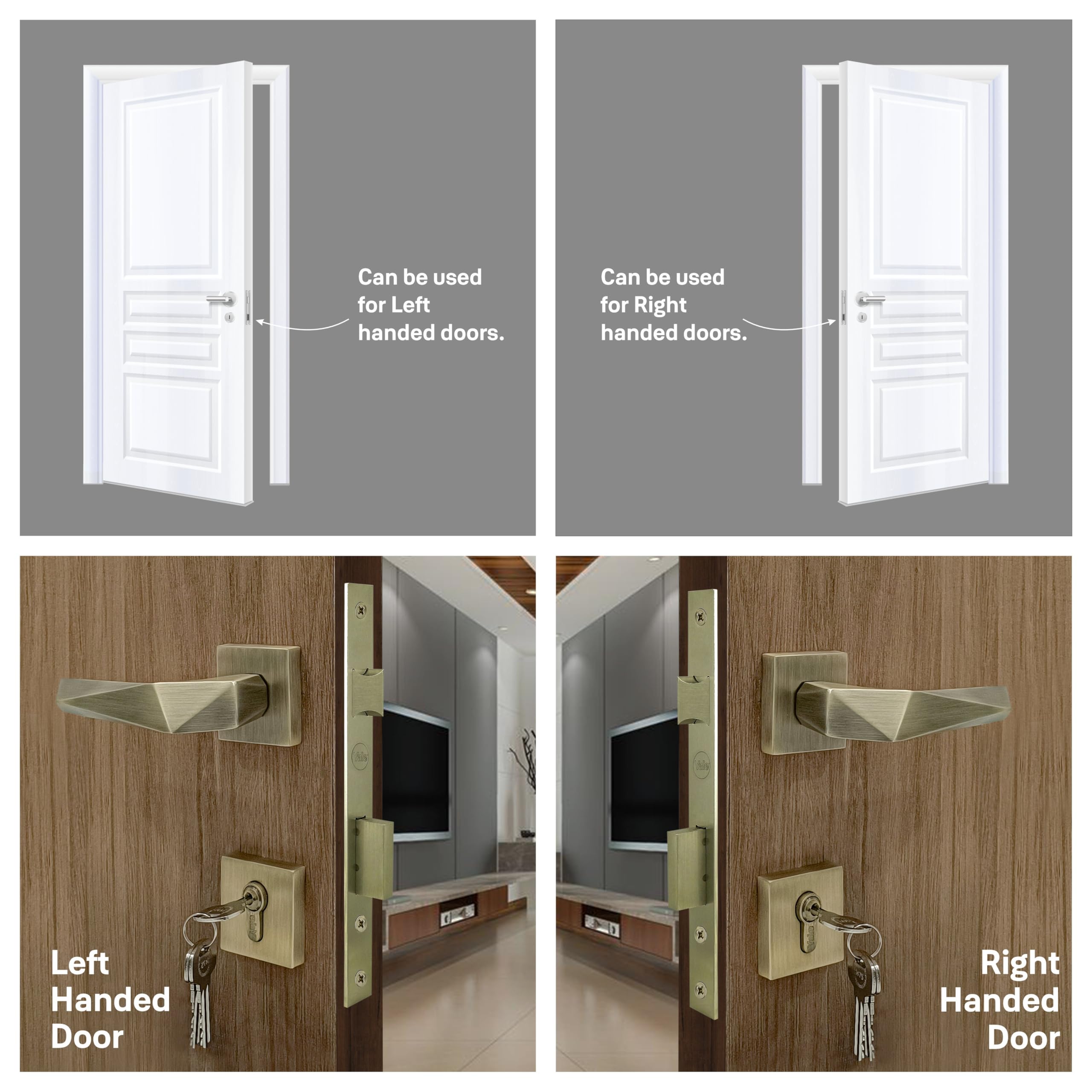 Yale Mortise Lock Handle Set - Secure & Stylish -6 Yale Mortise Lock Handle Set - Secure & Stylish -6