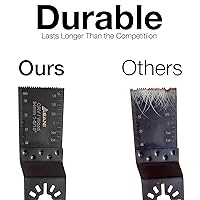 Vista 2 de Asani Juego de 24 hojas de sierra oscilantes multiherramienta y accesorios, kit de accesorios multiherramienta, accesorios para Makita, Milwaukee