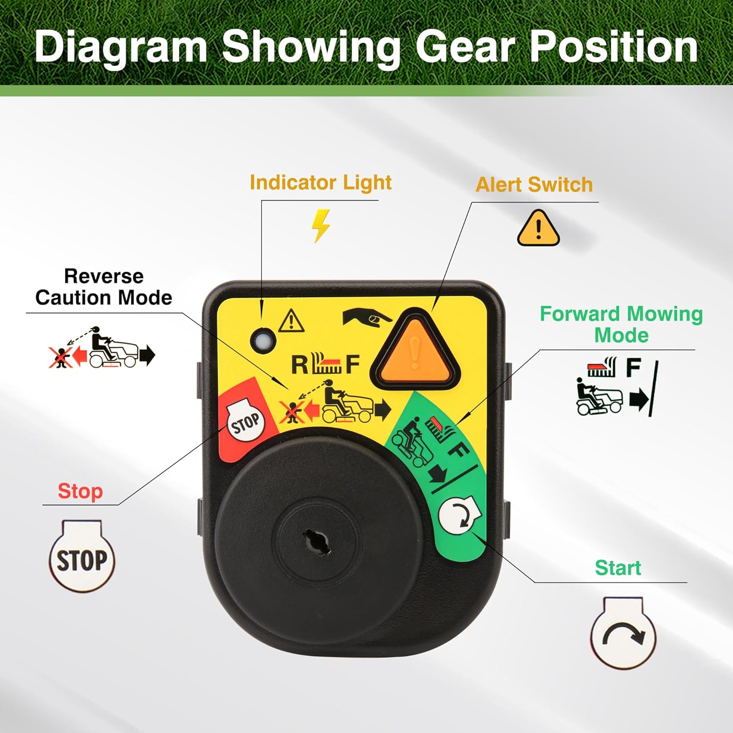 925-06119C 725-04227 Ignition Switch Module with 2 Keys 7 terminals for Cub Cadet LT1042 LT1045 LT1046 LTX1040 XT1 LT42 LT46 LT50 XT2 LT42 LT46 SLX50/MTD Craftsman T110 T1200 T1400 T1600