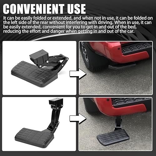 Miniatura 3 de Escalón retráctil para plataforma trasera de camión compatible con Toyota Tundra 2022 2023 2024 2025 sustituye a PTS30-34000 PTS3034000