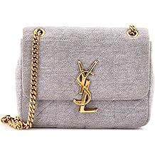 Saint Laurent, Pre-Loved Jamie Flap Bag Quilted Jersey Small, Gray