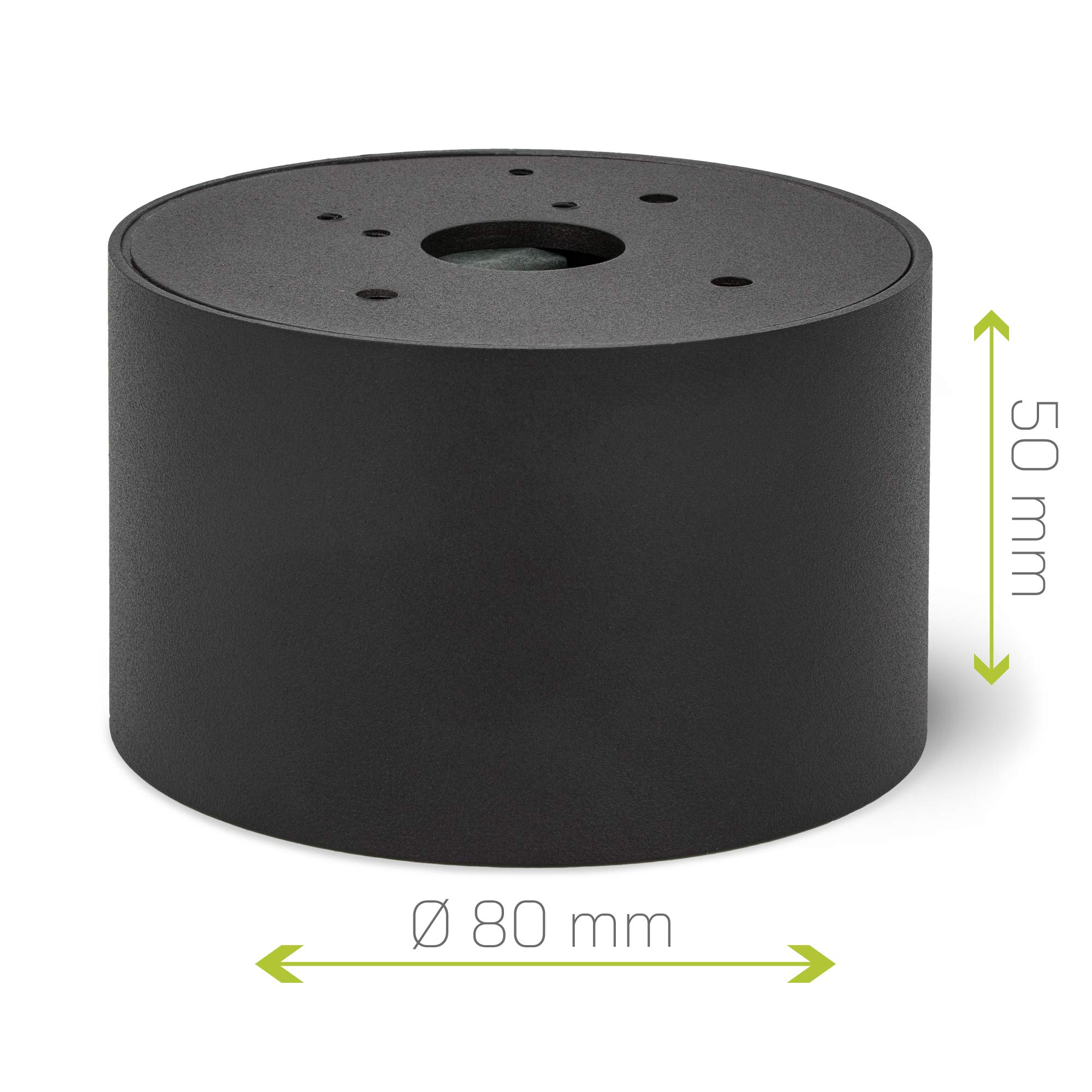 linovum 4er Set SMOL Aufputz Deckenlampe schwenkbar kompatibel mit Alexa & Google - Deckenlicht schwarz mit Smart RGB LED 230V