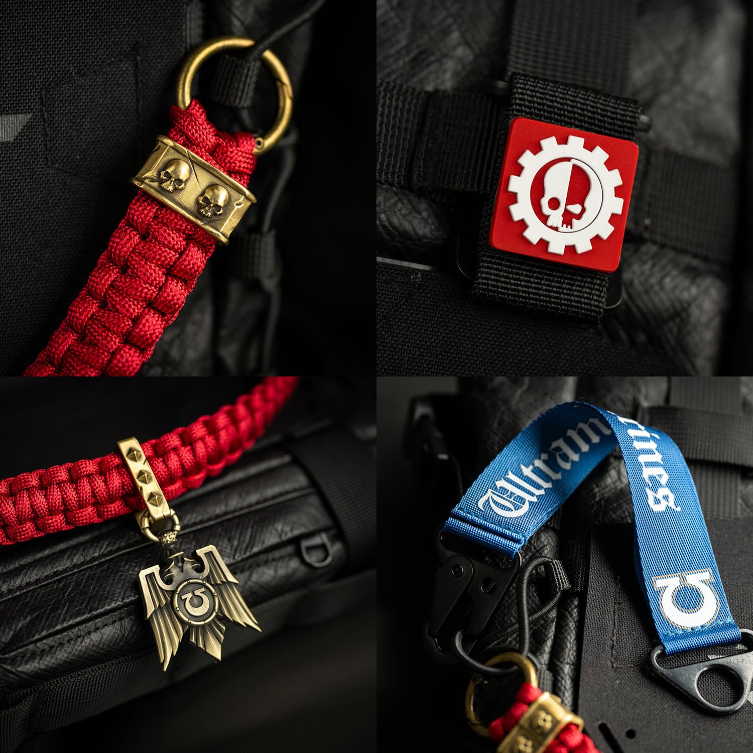 Starforged Warhammer 40K Space Marins Astartes Fahrrad-Reisetasche Herren Mode Accessoires, Alles Set, 230 * 250 * 110mm, Reiserucksäcke