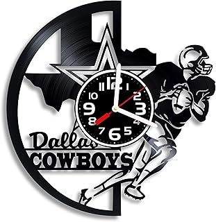 Dallas Cowboys vinyl wall clock, Dallas Cowboys gift for any occasion, Christmas, Valentine's Day, Birthday, Holiday, Housewarming Present
