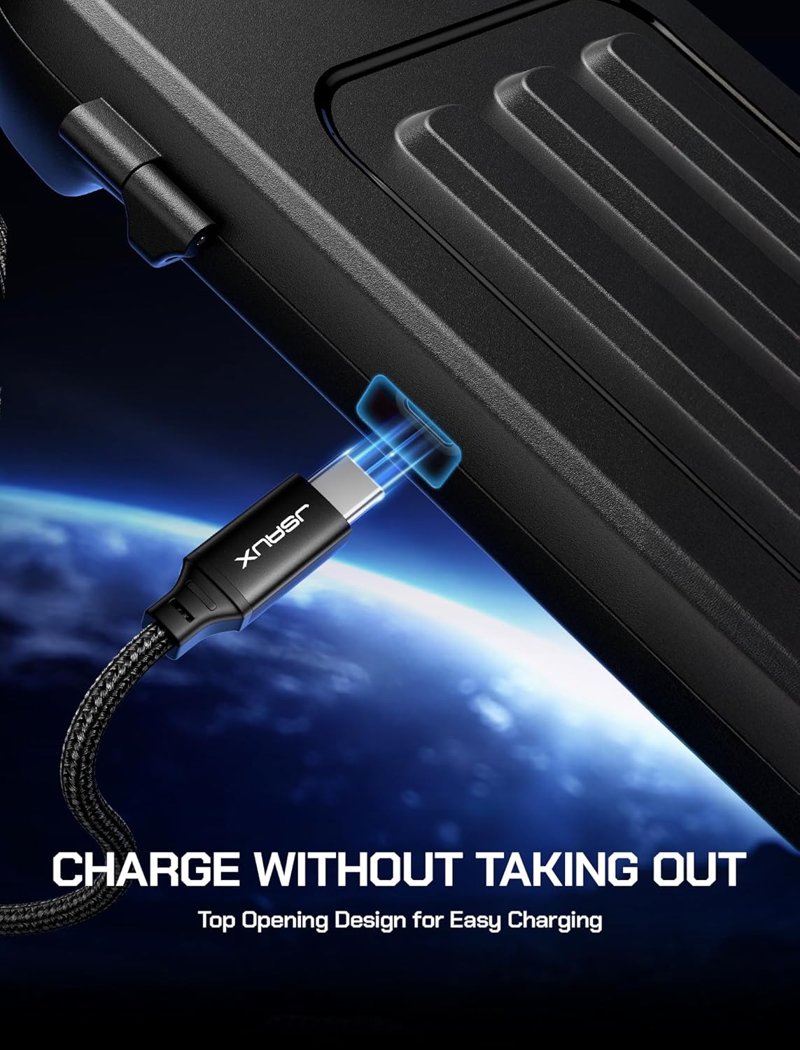 JSAUX Hard Carrying Case for Nintendo Switch 2 (2025), PC Protective Shell for Switch 2 Storage, Dustproof, Portable, Travel, Built-in 10 Game Card Slot - Black PC0126 - Image 5