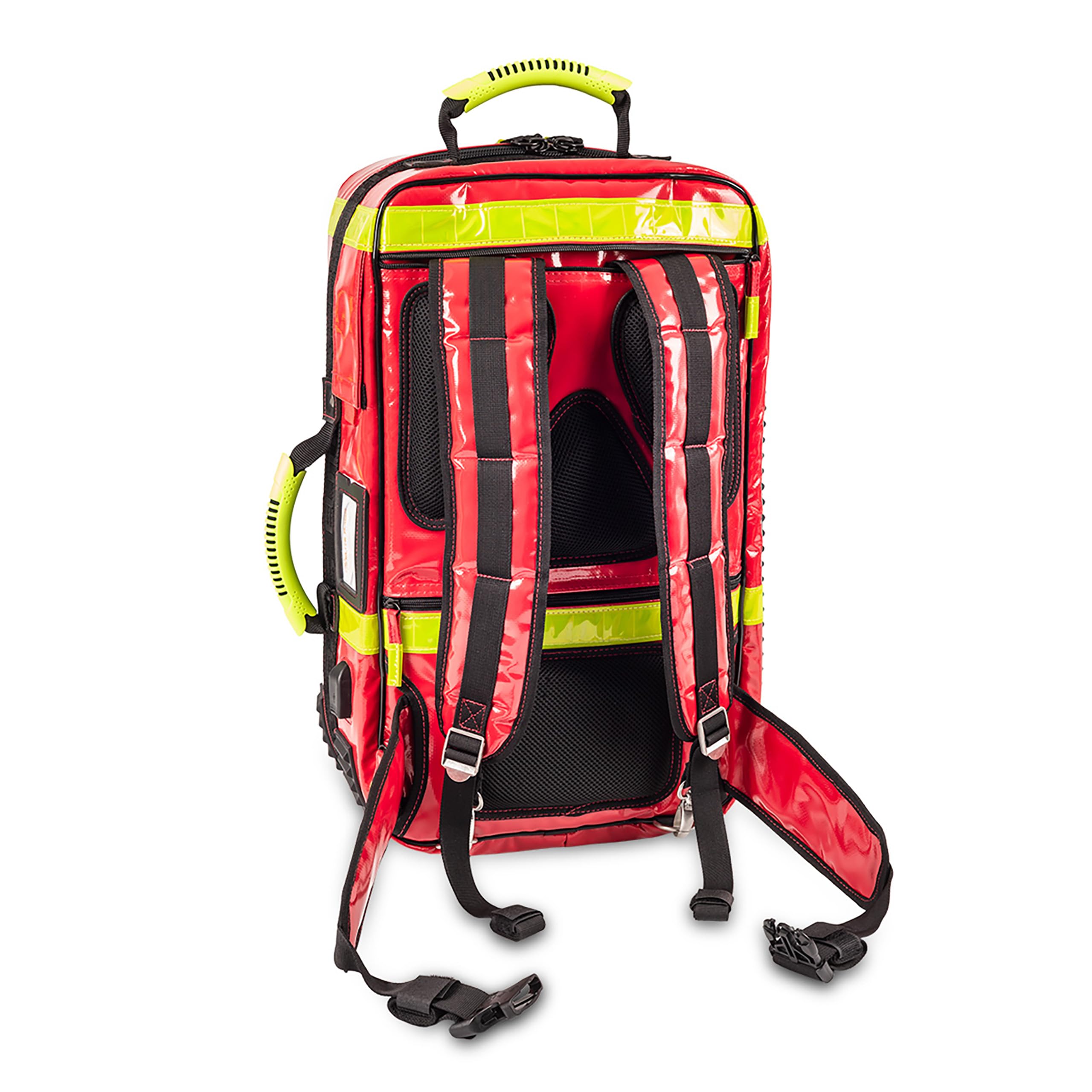 ELITE BAGS - EMERAIR PLANE Notfallkoffer | rot | robuster Notfallrucksack | ergonomisches Rucksack-Tragesystem | inkl. Modultaschen | Stoß-Schutz und Polsterung