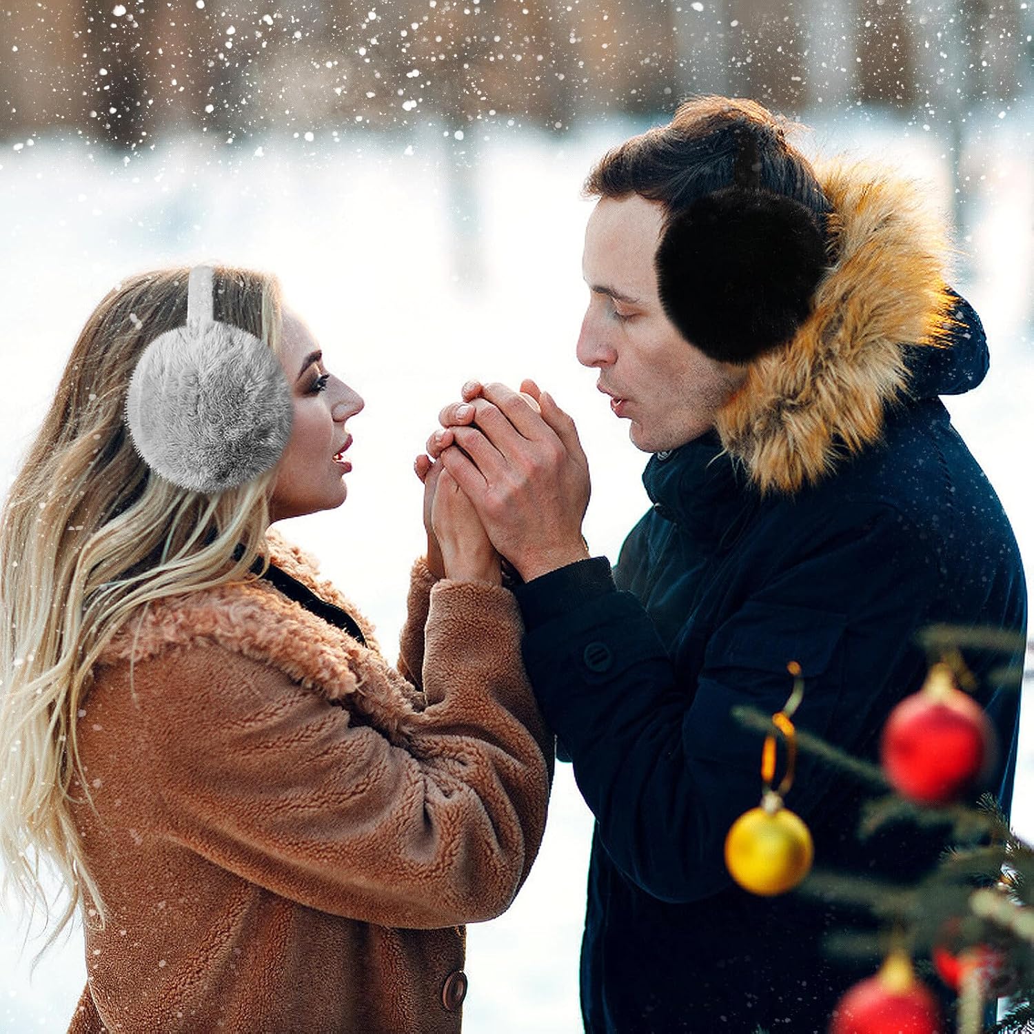 MADHOLLY 2 Pack Adjustable Ear Muffs for Winter Women - Soft Warm Fluffy Faux Fur Ear Warmers Earmuffs - Image 7