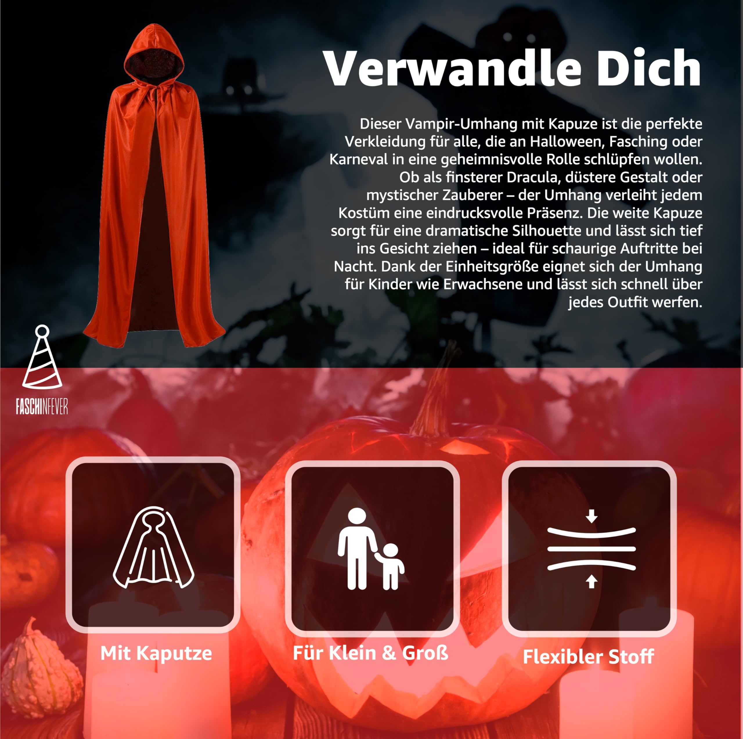 Cape Velours Longue Pour Halloween - Costume Vampire, Magicien, Unisexe Adulte, Longueur 150 Ou 170cm